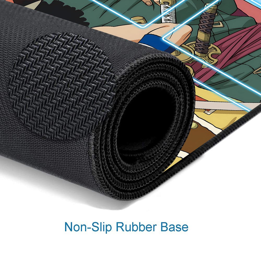 Straw Hat Pirates One Piece Playmat + Free Storage Bag Non-Slip Rubber 24x14 in +1122HZWzone (81)