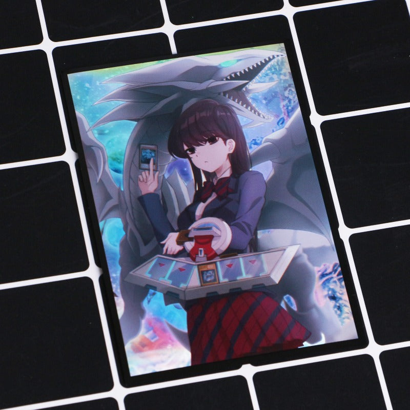 Blue Eyes White Dragon x Komi Holographic Card Sleeves