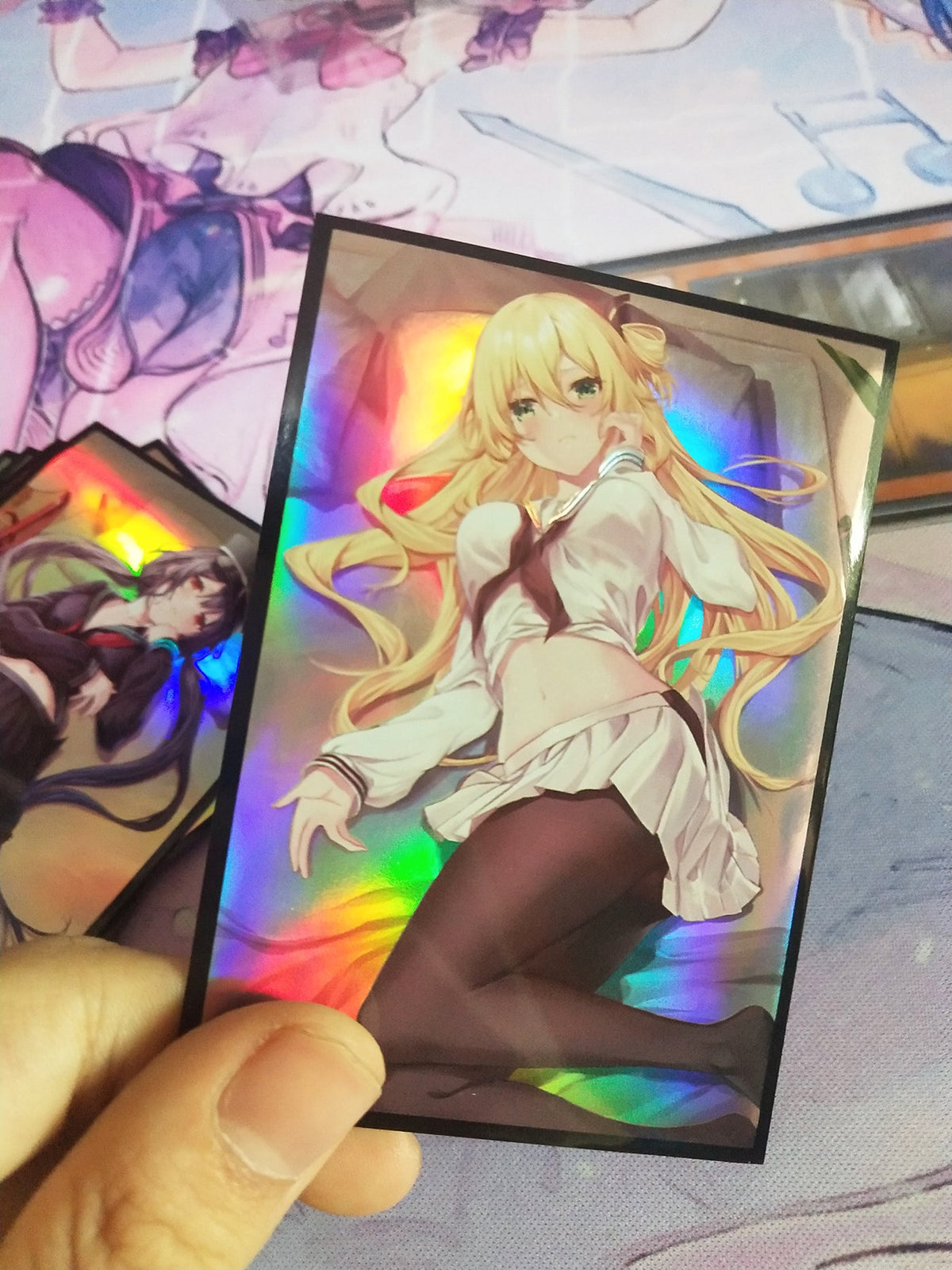 Sky Striker Raye & Roze Resting Holographic Card Sleeves