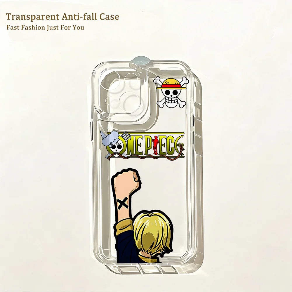 Anime New One Piece Cute Phone Case for IPhone 17e 17 16 16e 15 14 13 12 11 Mini Pro Max X XR XSMax Air Plus Clear Back Cover