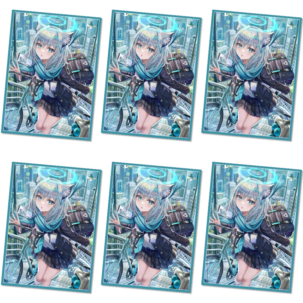 60PCS 67x92mm Laser Anime Cartoon Card Sleeves Board Game Cards Protector Cards Shield Card Cover for TCG/MGT Trading Cards
