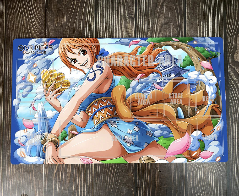 Nami One Piece Table Playmat OPCG TCG CCG Gaming Pad Trading Card Game DeskMat Mousepad