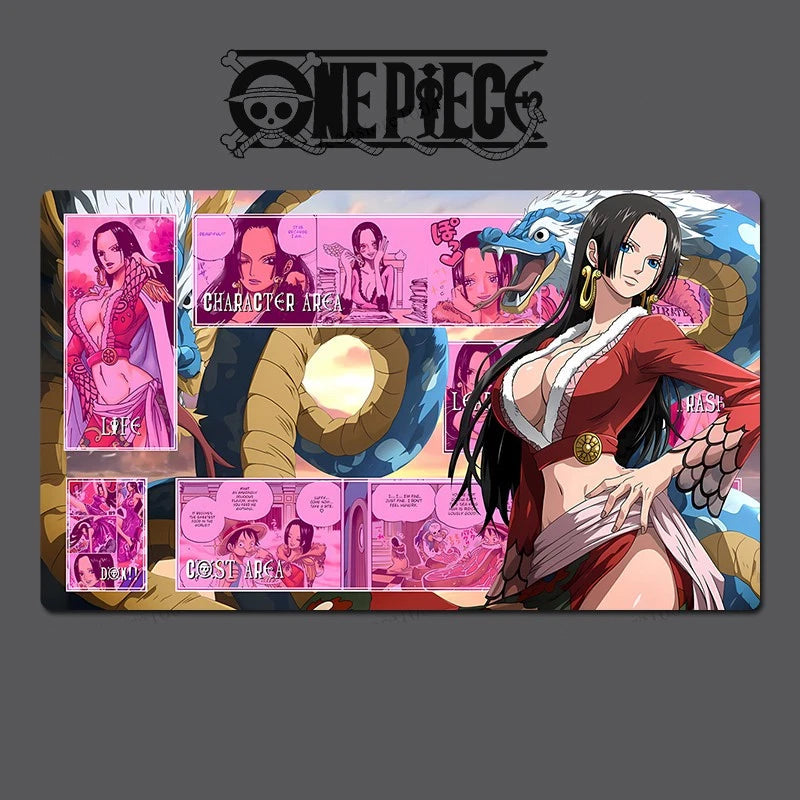 One Piece character card with anime-style illustration on a gray background