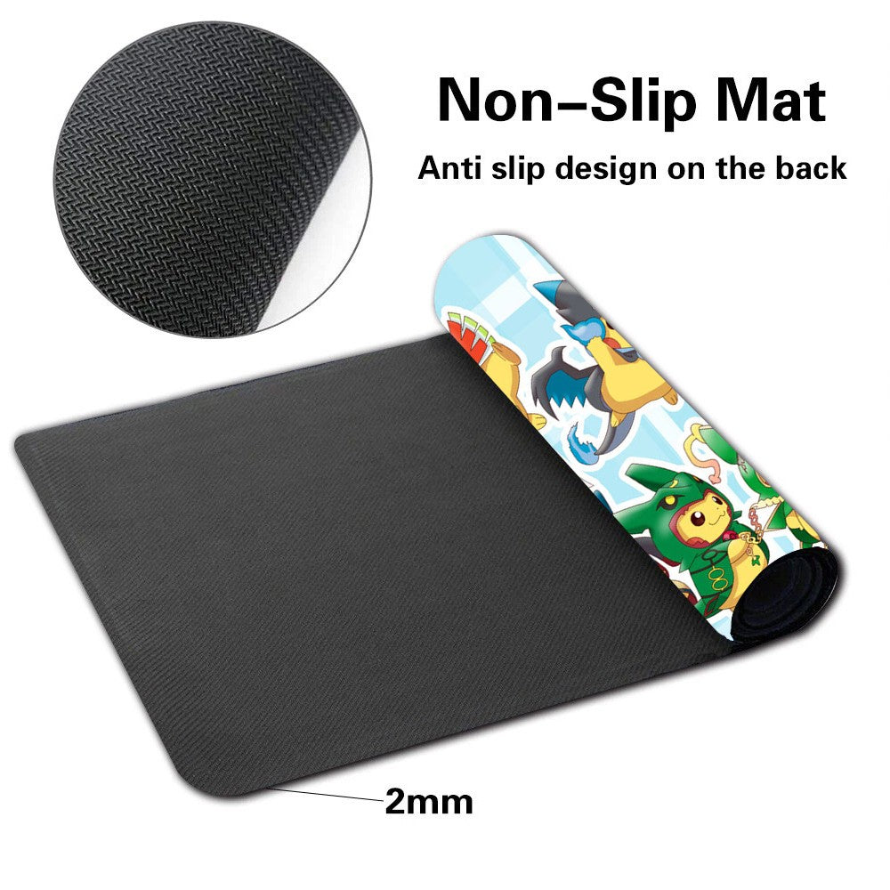 Pikachu Pokemon Table Playmat PTCG TCG CCG Mouse Pad Trading Card Game Mat Bag