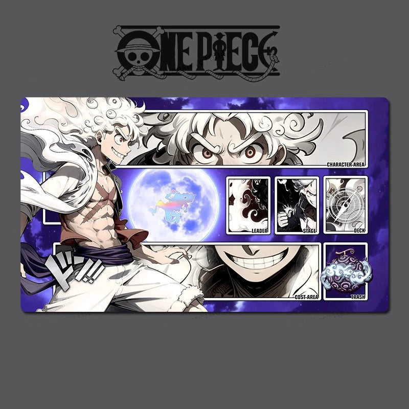 One Piece OPCG TCG CCG Table Mouse Pad Luffy Gear 5 Playmat Trading Card Game Deskmat