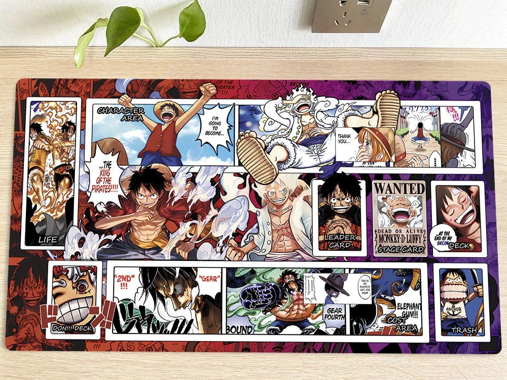 One Piece Monkey D. Luffy Table Playmat CCG OPCG Mat Trading Card Game Pad Deskmat