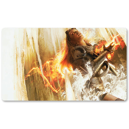 Board Game Peripheral- The Purifying Fire -MTG Playmat Size 23.6X13.7in Play mats Compatible for TCG RPG CCG Trading Card Game