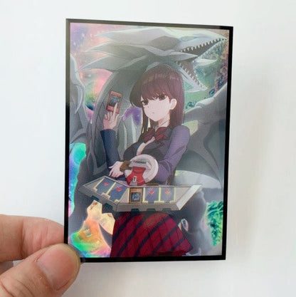 Blue Eyes White Dragon x Komi Holographic Card Sleeves