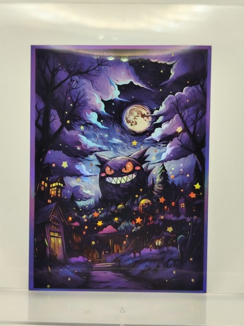Gengar & Pikachu Oil Painting Series Holographic Card Sleeves