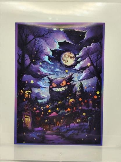 Gengar & Pikachu Oil Painting Series Holographic Card Sleeves