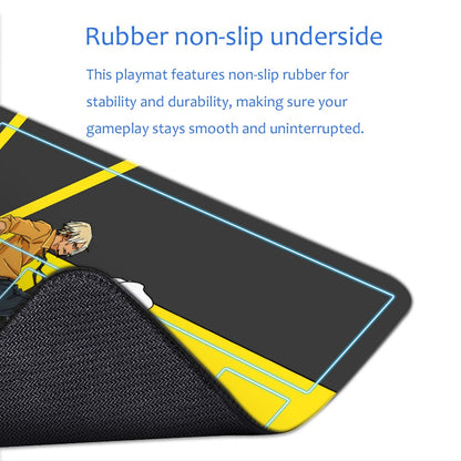 Sanji One Piece Playmat + Free Storage Bag Non-Slip Rubber 24x14 in +122HZWzone (60)