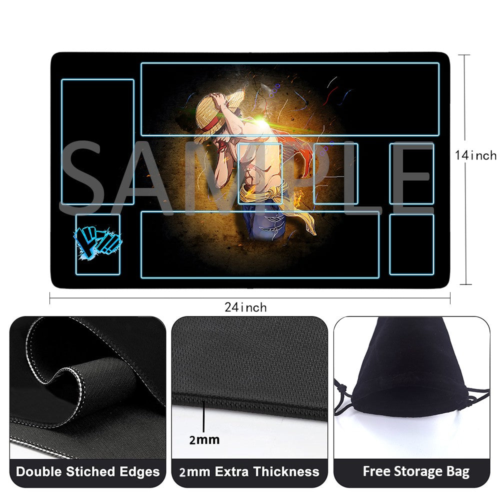 Monkey D. Luffy One Piece Playmat + Free Storage Bag Non-Slip Rubber 24x14 in +122HZWzone (70)