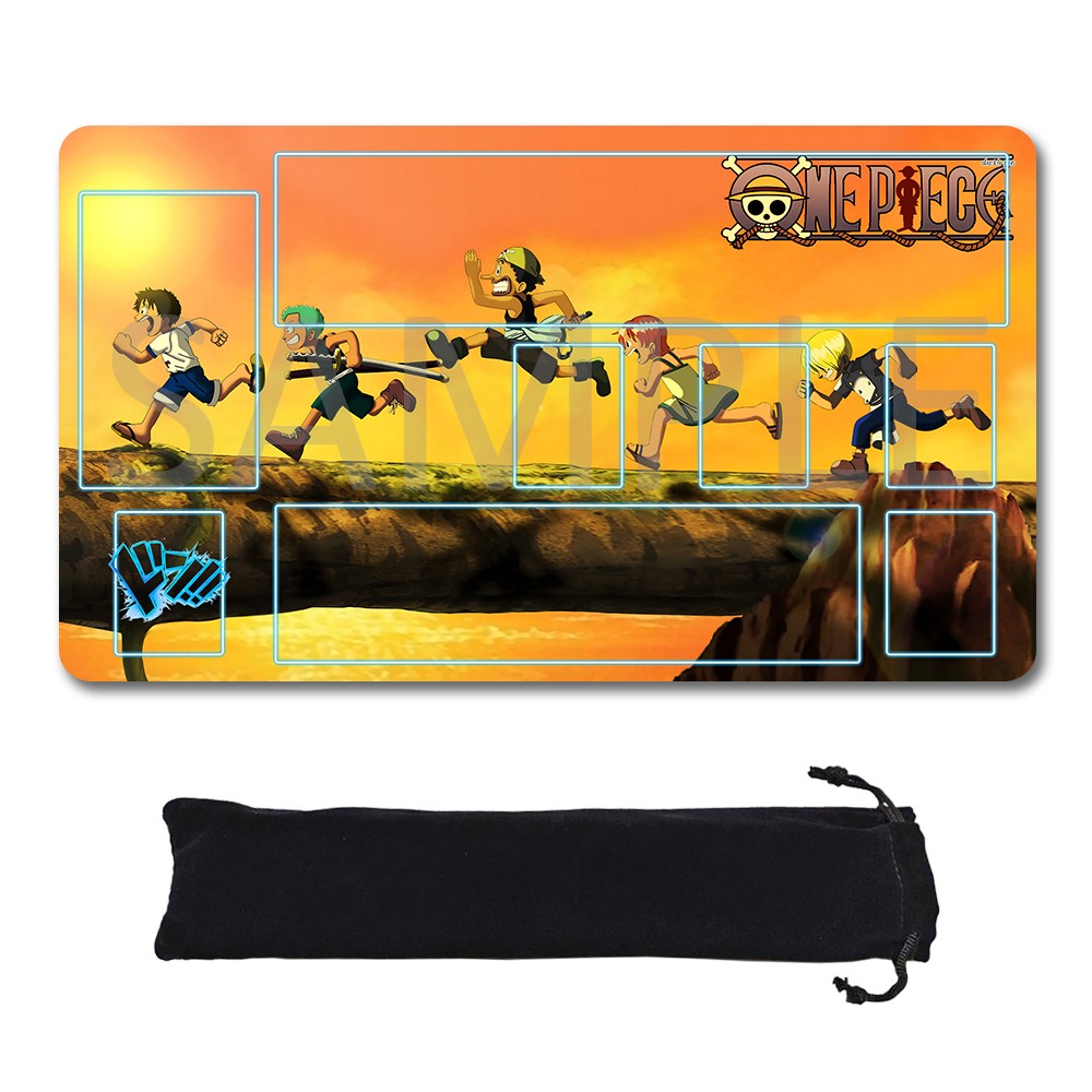 Straw Hat Pirates One Piece Playmat + Free Storage Bag Non-Slip Rubber 24x14 in +122HZWzone (11)