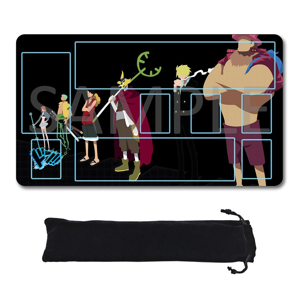 Straw Hat Pirates One Piece Playmat + Free Storage Bag Non-Slip Rubber 24x14 in +122HZWzone (35)