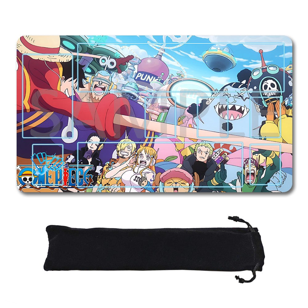 Straw Hat Pirates‌ One Piece Playmat + Free Storage Bag Non-Slip Rubber 24x14 in +122HZWzone (65)