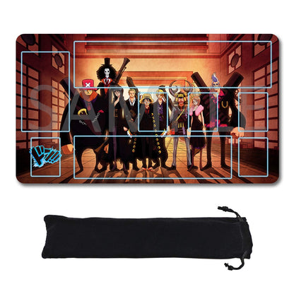 Straw Hat Pirates One Piece Playmat + Free Storage Bag Non-Slip Rubber 24x14 in +122HZWzone (2)