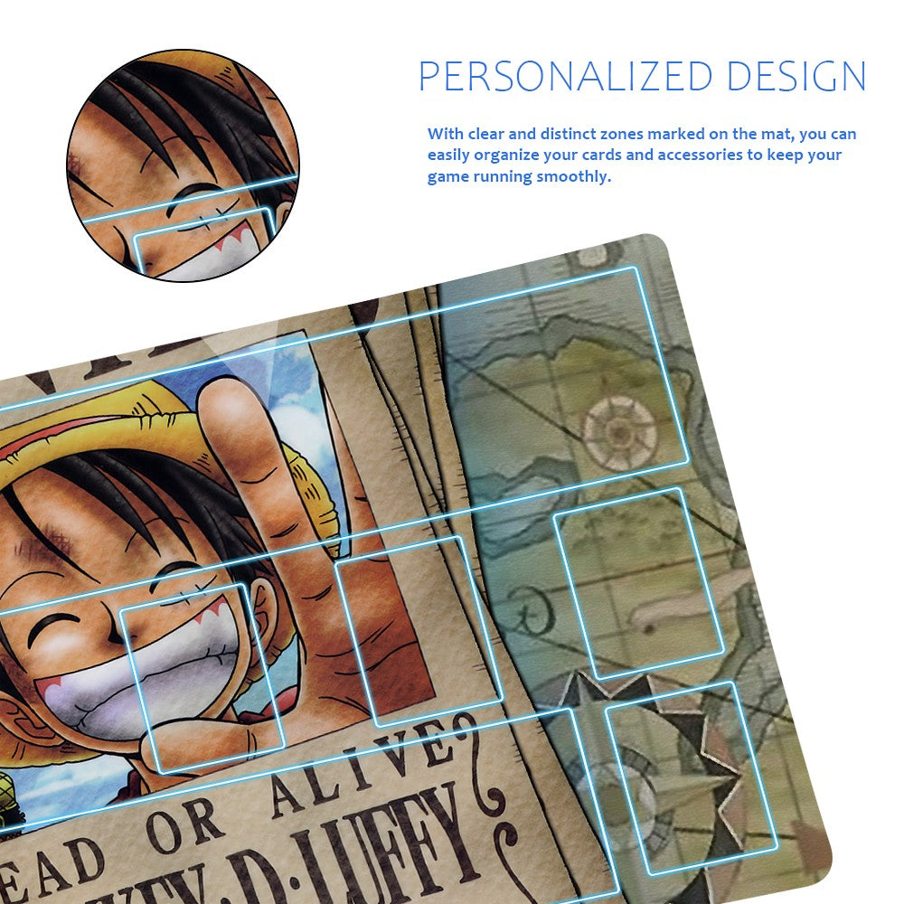 Monkey D. Luffy One Piece Playmat + Free Storage Bag Non-Slip Rubber 24x14 in +122HZWzone (9)