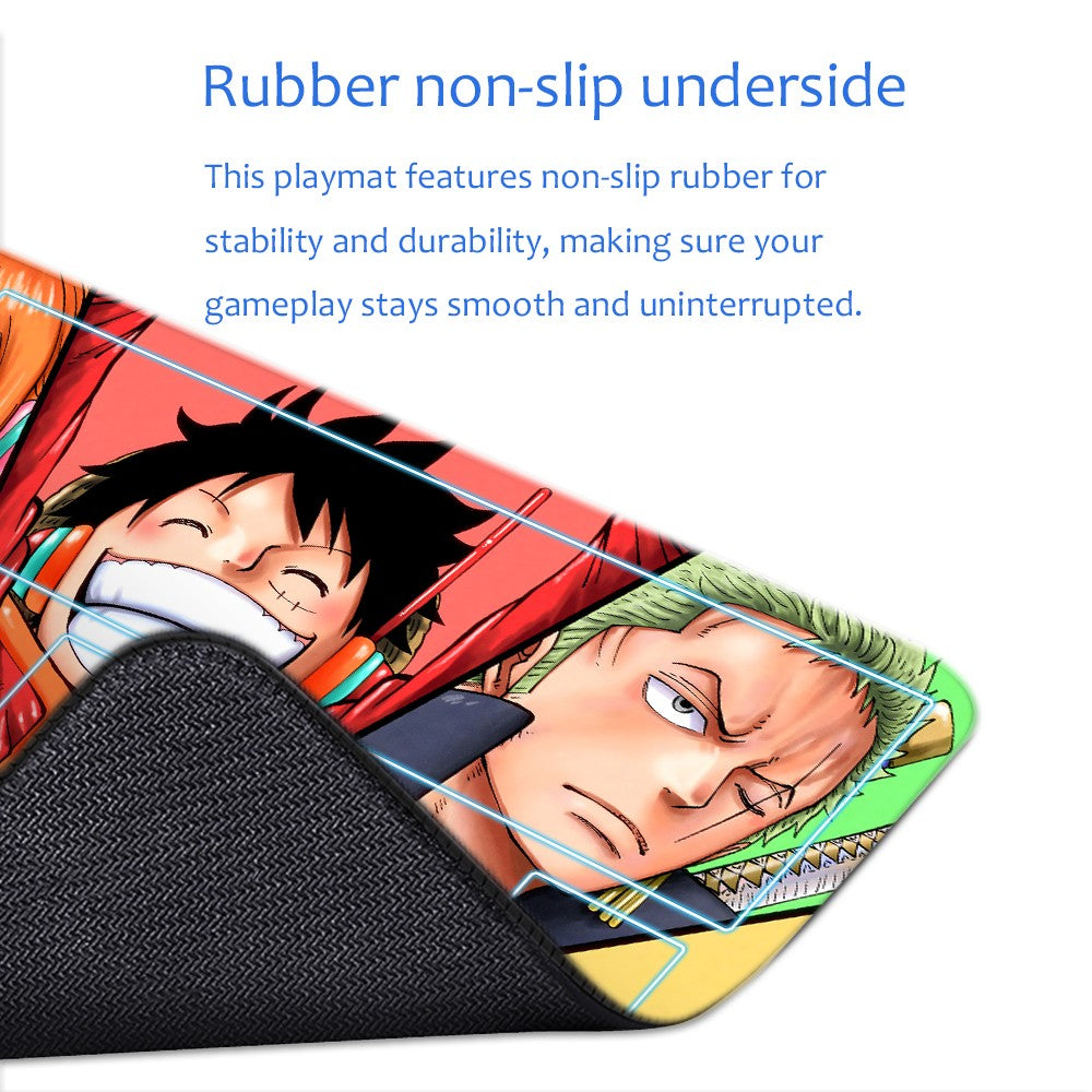 Straw Hat Pirates One Piece Playmat + Free Storage Bag Non-Slip Rubber 24x14 in +122HZWzone (30)