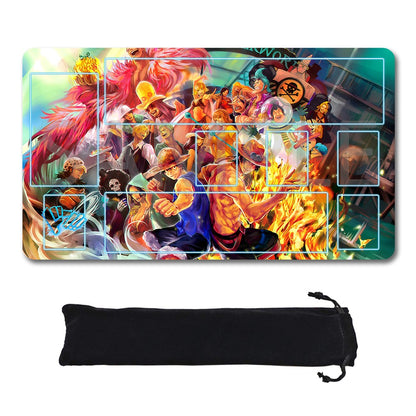 Straw Hat Pirates‌ One Piece Playmat + Free Storage Bag Non-Slip Rubber 24x14 in +122HZWzone (66)