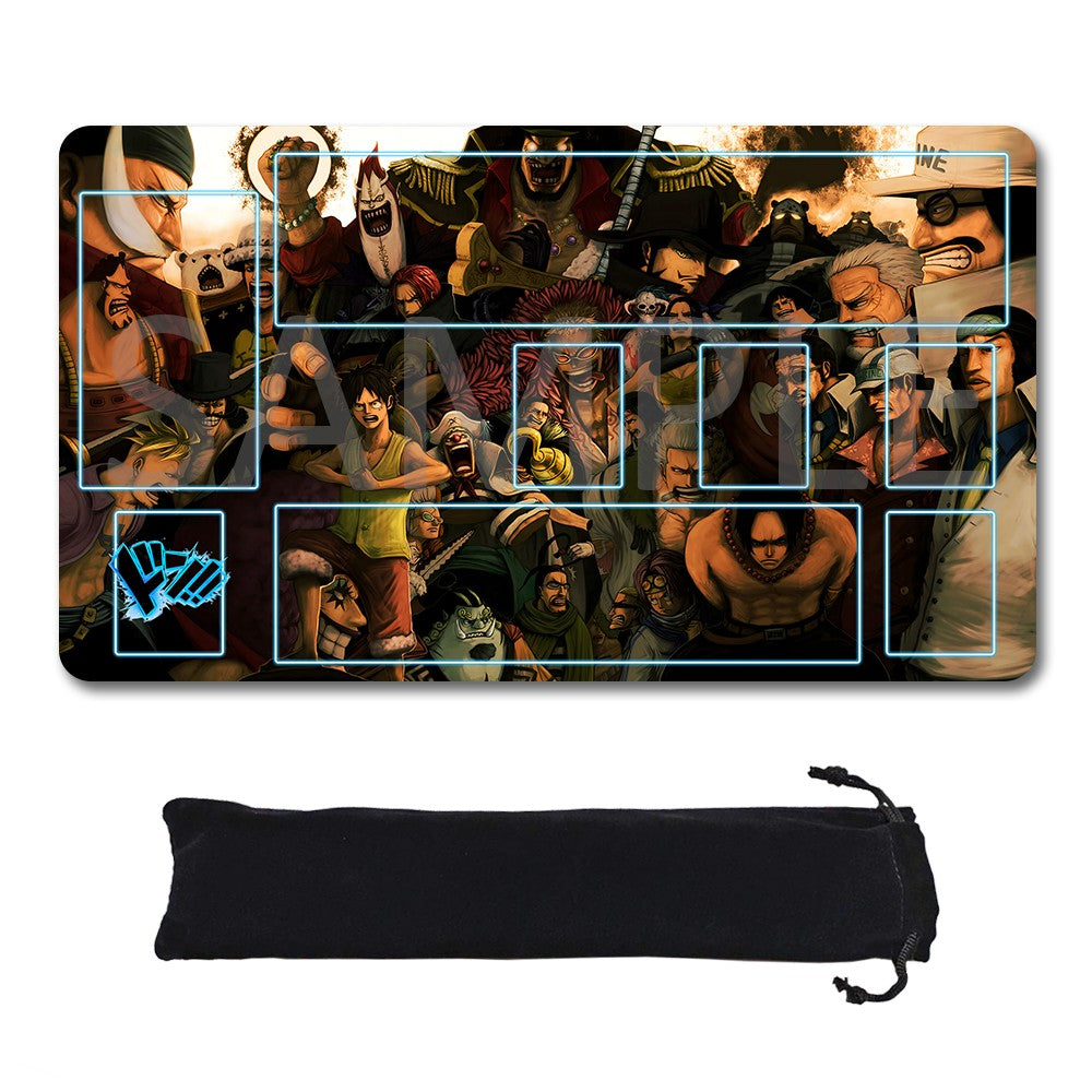Straw Hat Pirates One Piece Playmat + Free Storage Bag Non-Slip Rubber 24x14 in +122HZWzone (37)