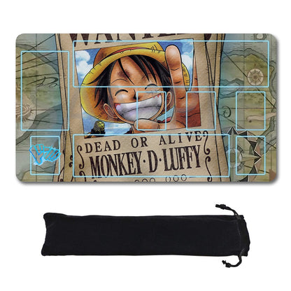 Monkey D. Luffy One Piece Playmat + Free Storage Bag Non-Slip Rubber 24x14 in +122HZWzone (9)