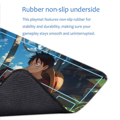 Monkey D. Luffy One Piece Playmat + Free Storage Bag Non-Slip Rubber 24x14 in +122HZWzone (57)