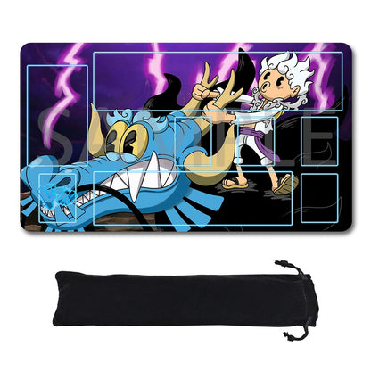 Monkey D. Luffy One Piece Playmat + Free Storage Bag Non-Slip Rubber 24x14 in +122HZWzone (50)