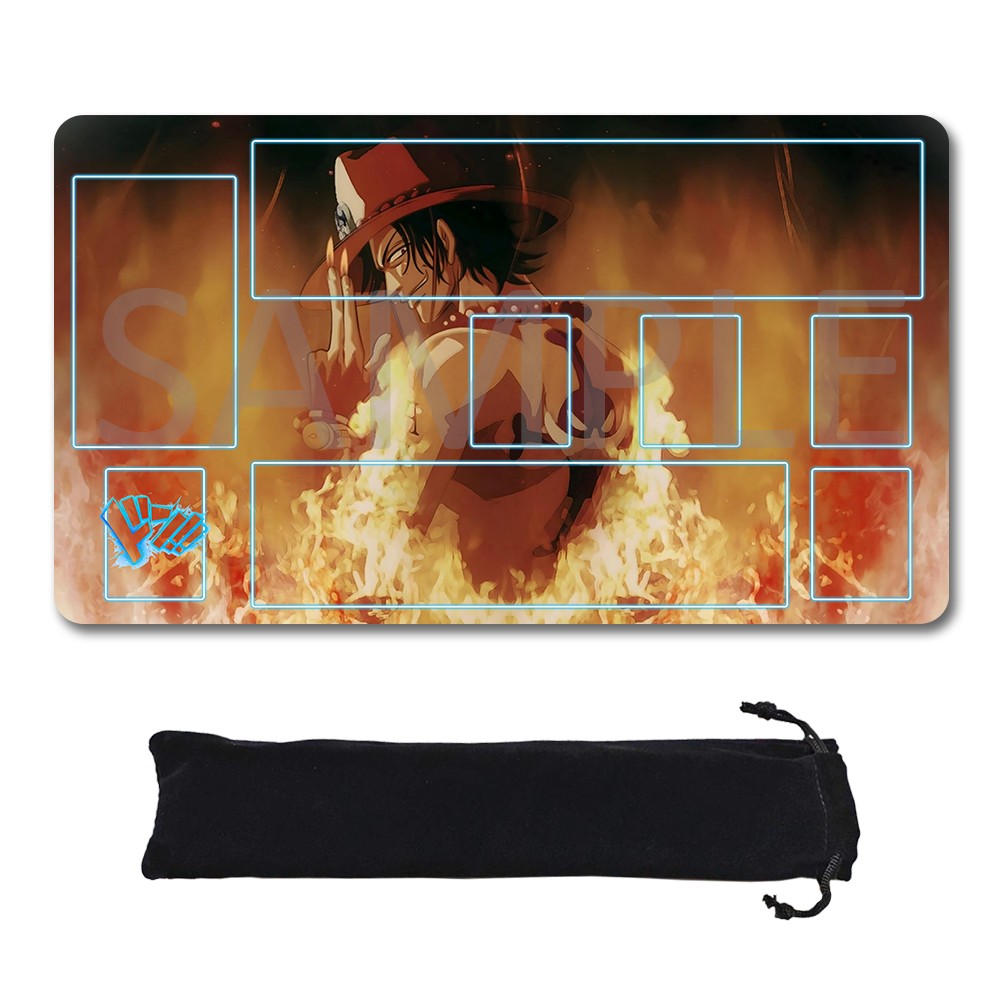 Monkey D. Luffy One Piece Playmat + Free Storage Bag Non-Slip Rubber 24x14 in +122HZWzone (8)