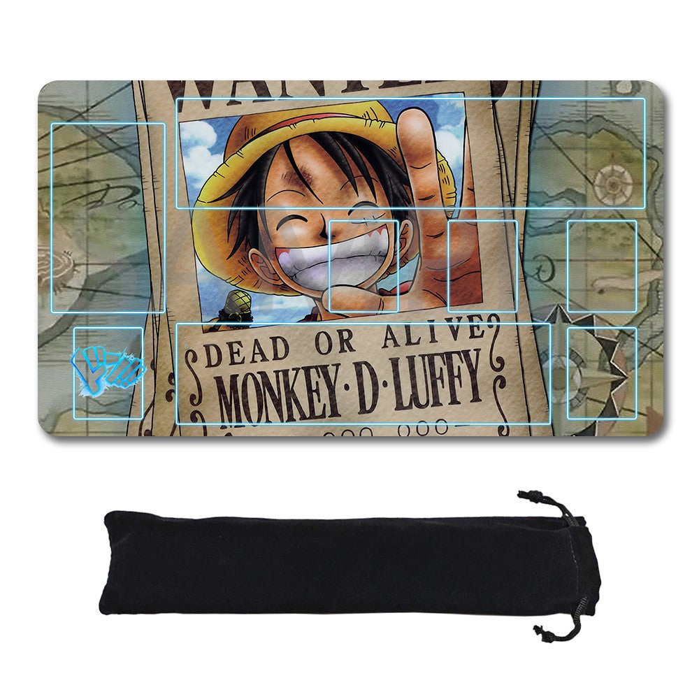 Monkey D. Luffy One Piece Playmat + Free Storage Bag Non-Slip Rubber 24x14 in +122HZWzone (9)