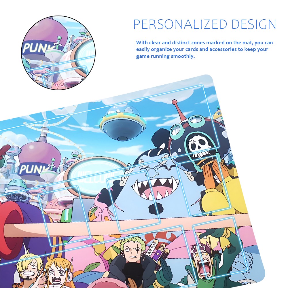 Straw Hat Pirates‌ One Piece Playmat + Free Storage Bag Non-Slip Rubber 24x14 in +122HZWzone (65)
