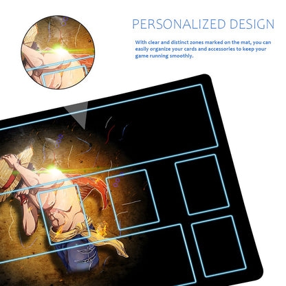 Monkey D. Luffy One Piece Playmat + Free Storage Bag Non-Slip Rubber 24x14 in +122HZWzone (70)