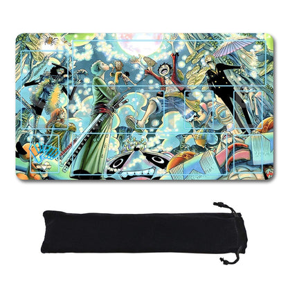 Straw Hat Pirates One Piece Playmat + Free Storage Bag Non-Slip Rubber 24x14 in +122HZWzone (43)