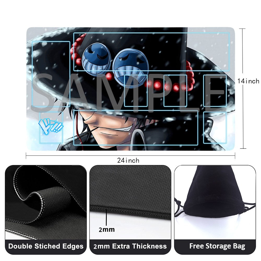 Monkey D. Luffy One Piece Playmat + Free Storage Bag Non-Slip Rubber 24x14 in +122HZWzone (17)