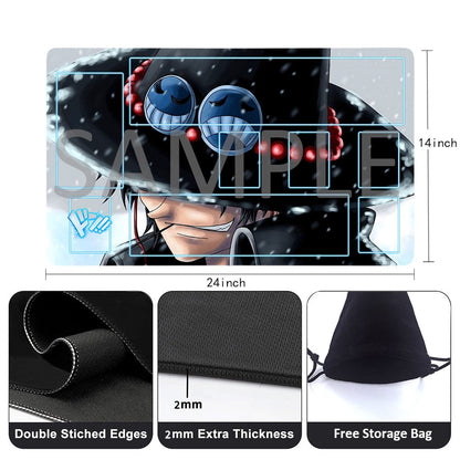 Monkey D. Luffy One Piece Playmat + Free Storage Bag Non-Slip Rubber 24x14 in +122HZWzone (17)
