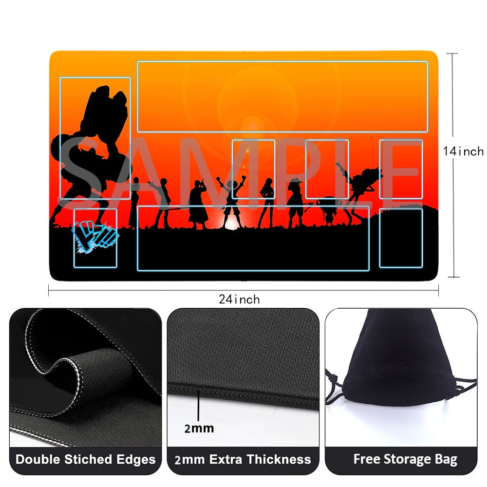 Straw Hat Pirates One Piece Playmat + Free Storage Bag Non-Slip Rubber 24x14 in +122HZWzone (18)