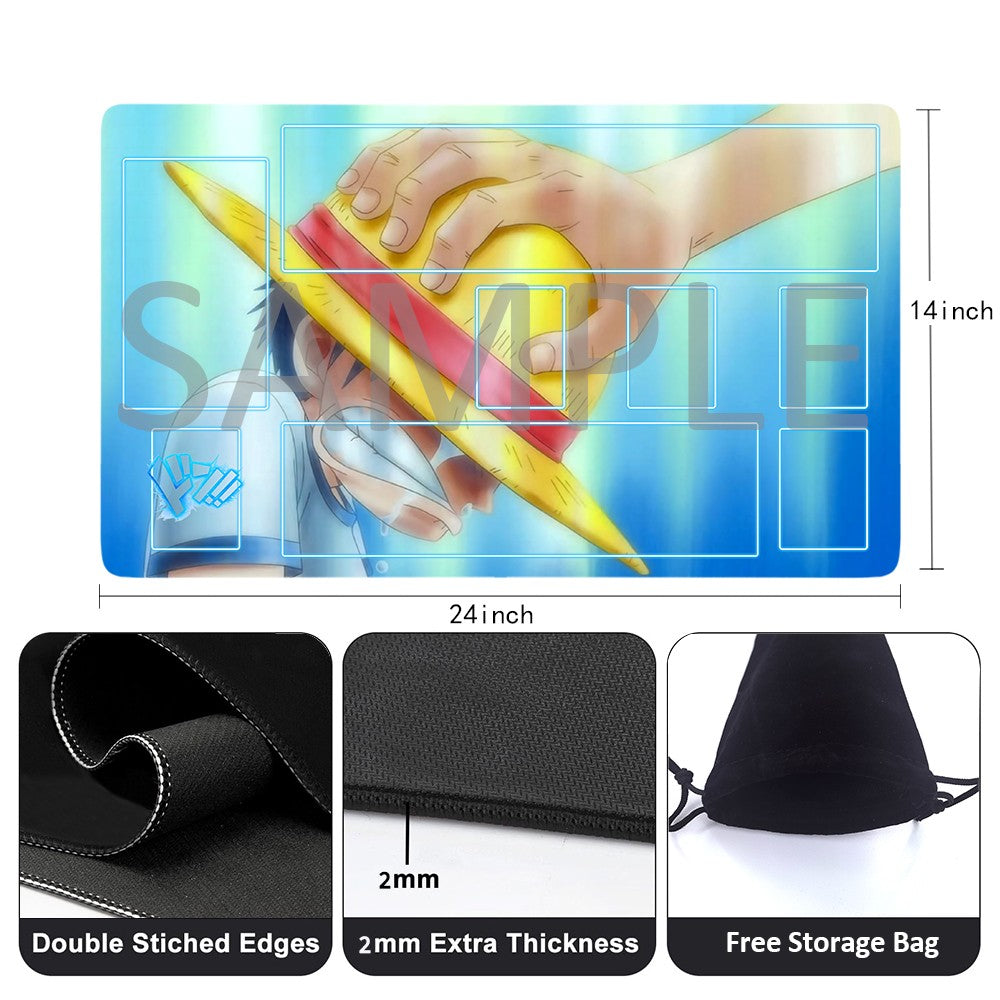 Monkey D. Luffy One Piece Playmat + Free Storage Bag Non-Slip Rubber 24x14 in +122HZWzone (10)