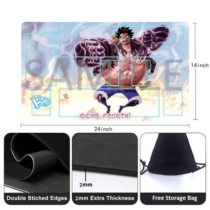 Monkey D. Luffy One Piece Playmat + Free Storage Bag Non-Slip Rubber 24x14 in +122HZWzone (68)