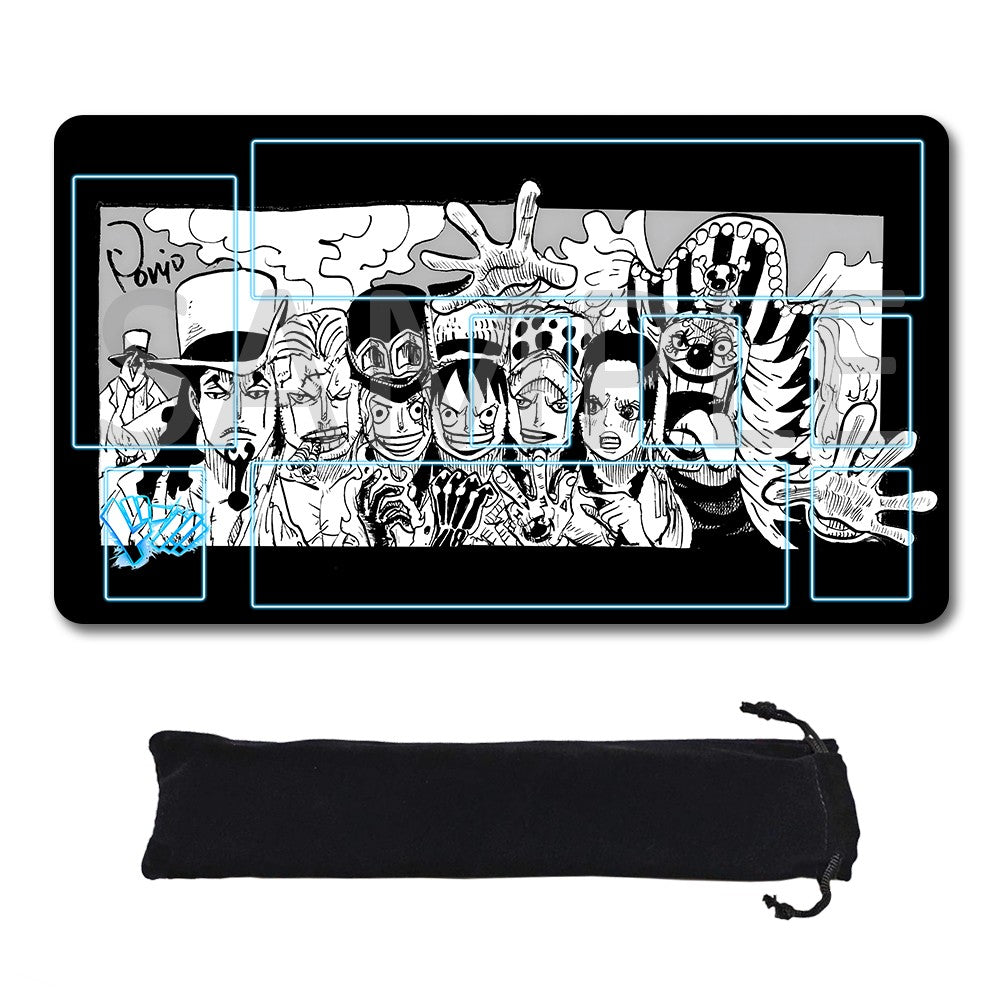 Straw Hat Pirates‌ One Piece Playmat + Free Storage Bag Non-Slip Rubber 24x14 in +122HZWzone (59)