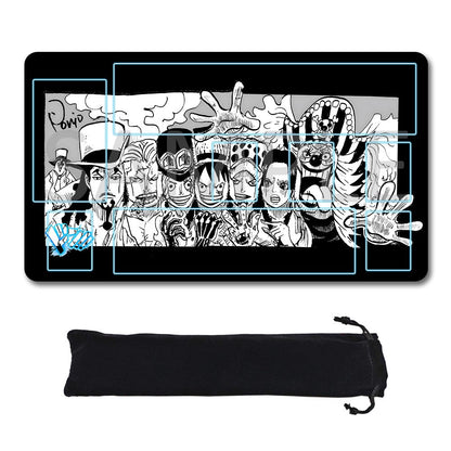 Straw Hat Pirates‌ One Piece Playmat + Free Storage Bag Non-Slip Rubber 24x14 in +122HZWzone (59)