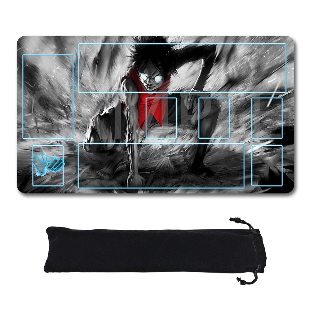 Monkey D. Luffy One Piece Playmat + Free Storage Bag Non-Slip Rubber 24x14 in +122HZWzone (73)