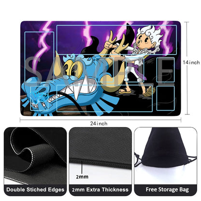 Monkey D. Luffy One Piece Playmat + Free Storage Bag Non-Slip Rubber 24x14 in +122HZWzone (50)