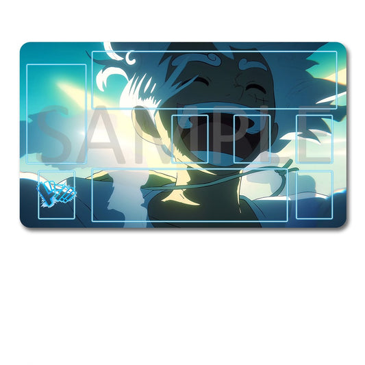 Anime-style character mouse pad with a black pouch on a white background