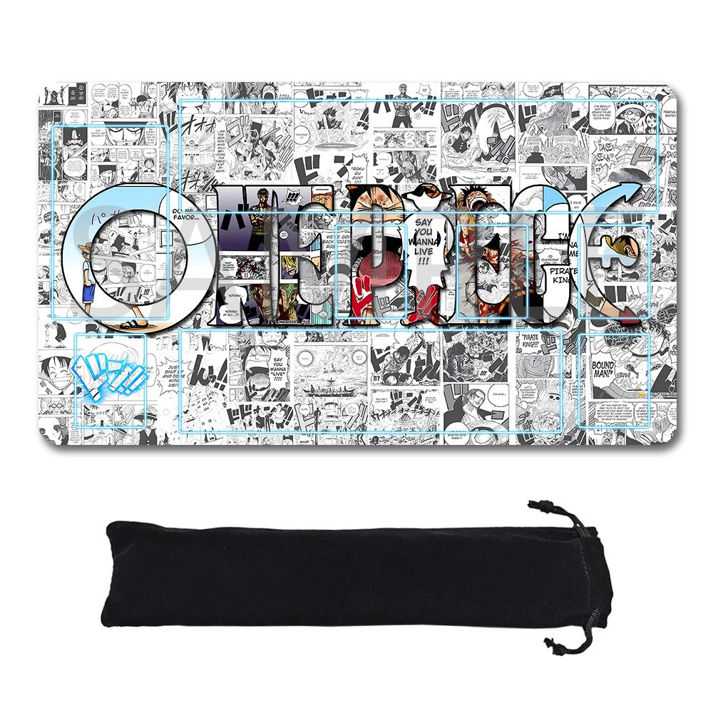 Straw Hat Pirates‌ One Piece Playmat + Free Storage Bag Non-Slip Rubber 24x14 in +122HZWzone (89)
