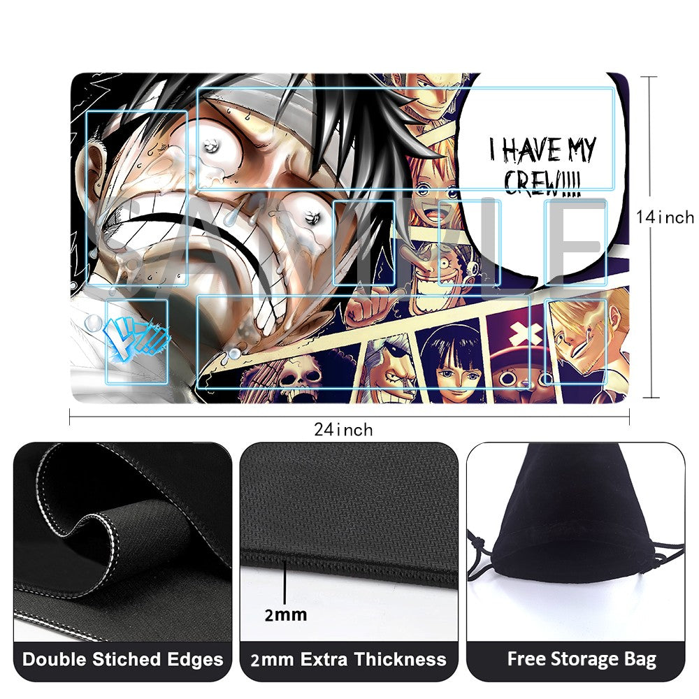 Monkey D. Luffy One Piece Playmat + Free Storage Bag Non-Slip Rubber 24x14 in +122HZWzone (6)