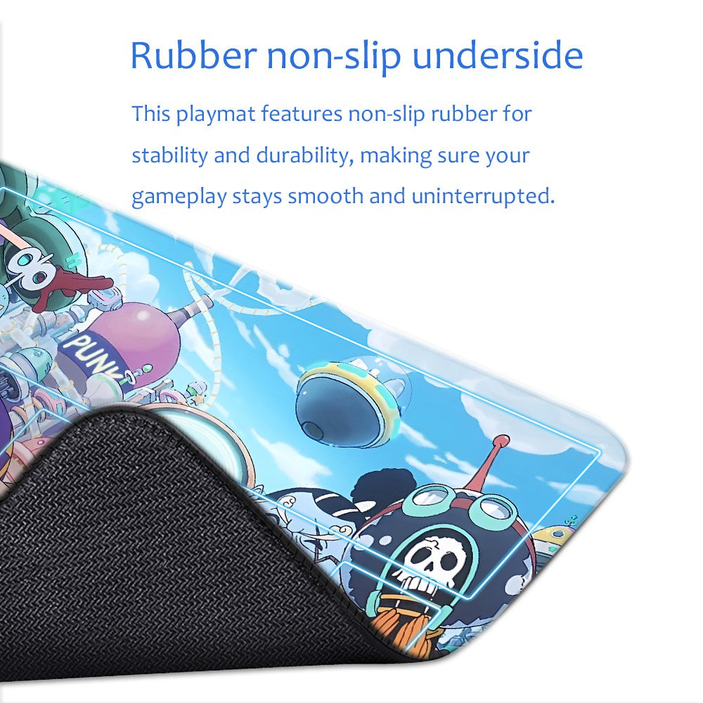 Straw Hat Pirates‌ One Piece Playmat + Free Storage Bag Non-Slip Rubber 24x14 in +122HZWzone (65)