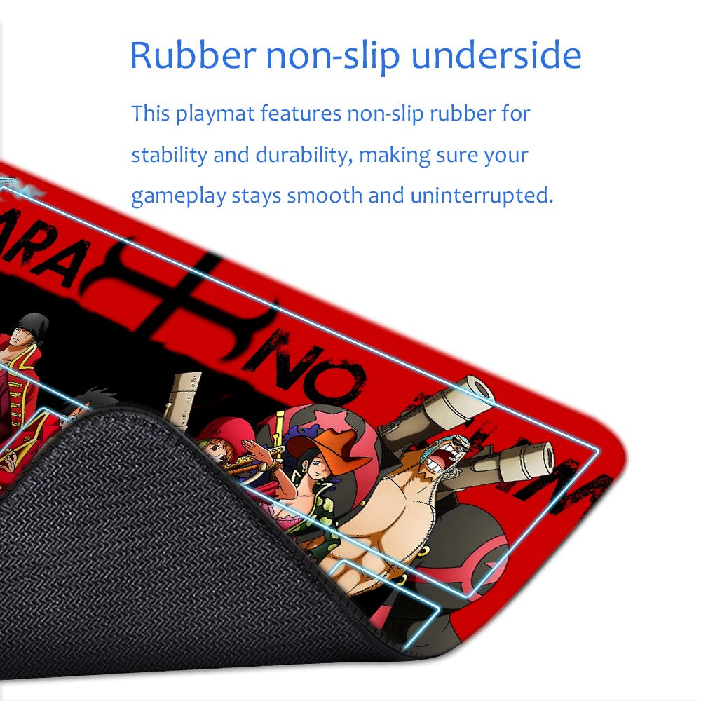 Straw Hat Pirates‌ One Piece Playmat + Free Storage Bag Non-Slip Rubber 24x14 in +122HZWzone (79)