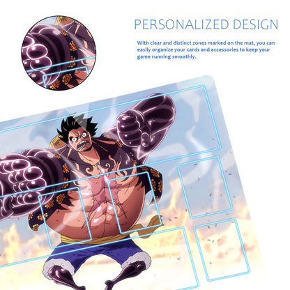 Monkey D. Luffy One Piece Playmat + Free Storage Bag Non-Slip Rubber 24x14 in +122HZWzone (68)