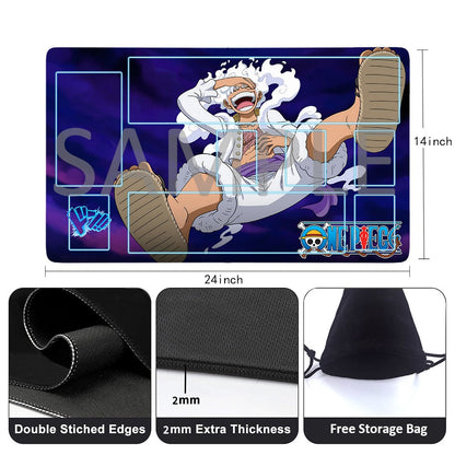 Monkey D. Luffy One Piece Playmat + Free Storage Bag Non-Slip Rubber 24x14 in +122HZWzone (15)