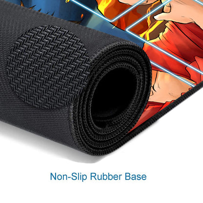 Portgas D. Ace, Sabo, Monkey D. Luffy One Piece Playmat + Free Storage Bag Non-Slip Rubber 24x14 in +122HZWzone (47)