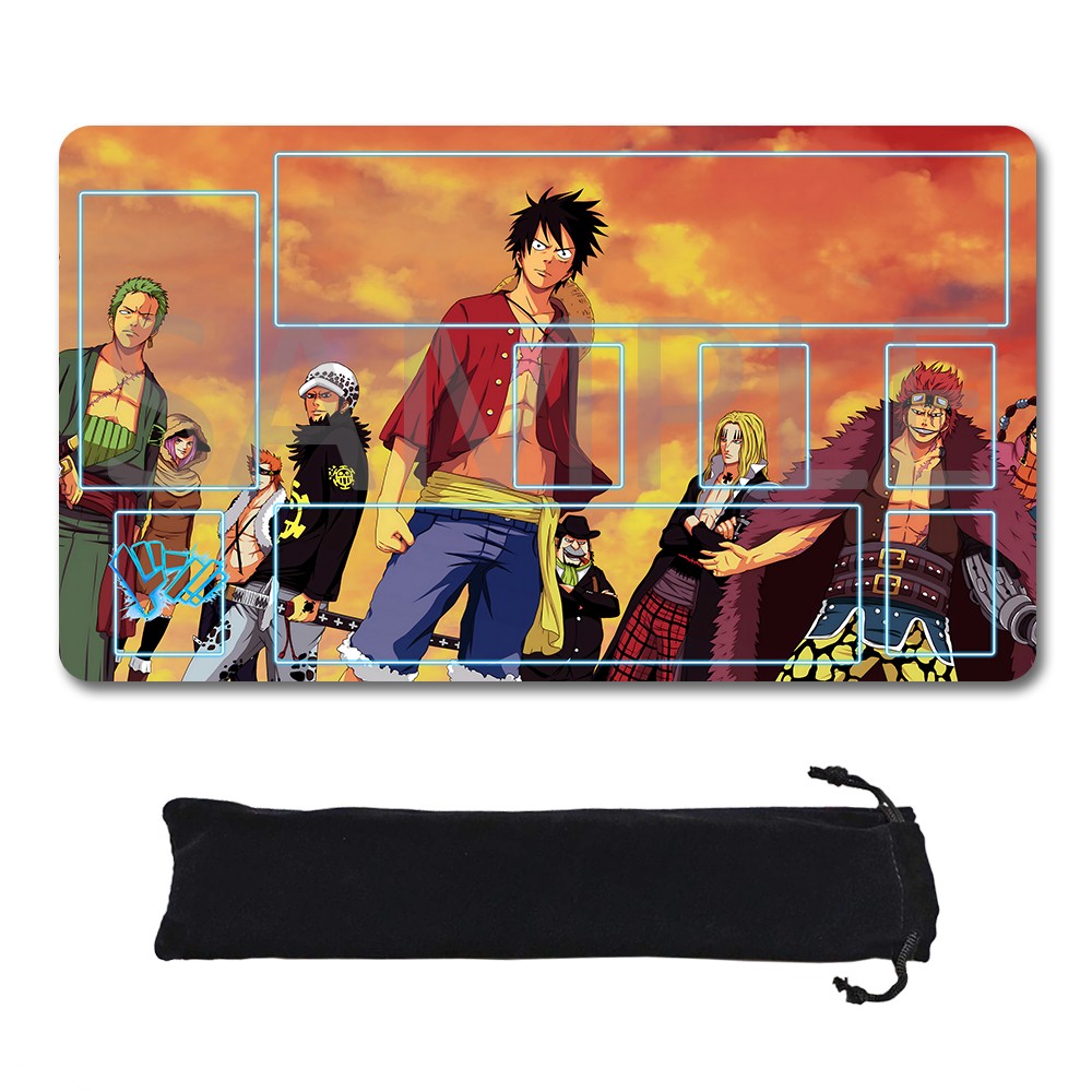 Straw Hat Pirates‌ One Piece Playmat + Free Storage Bag Non-Slip Rubber 24x14 in +122HZWzone (82)